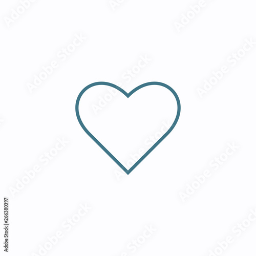 Free Download Thin out line heart love icon. Geometric flat shape element. Abstract EPS 10 illustration. Concept vector sign. - GFXLoad