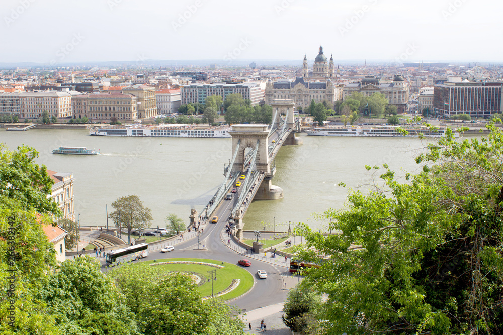 Panoramic view of the city and river.Budapest. Hungary.