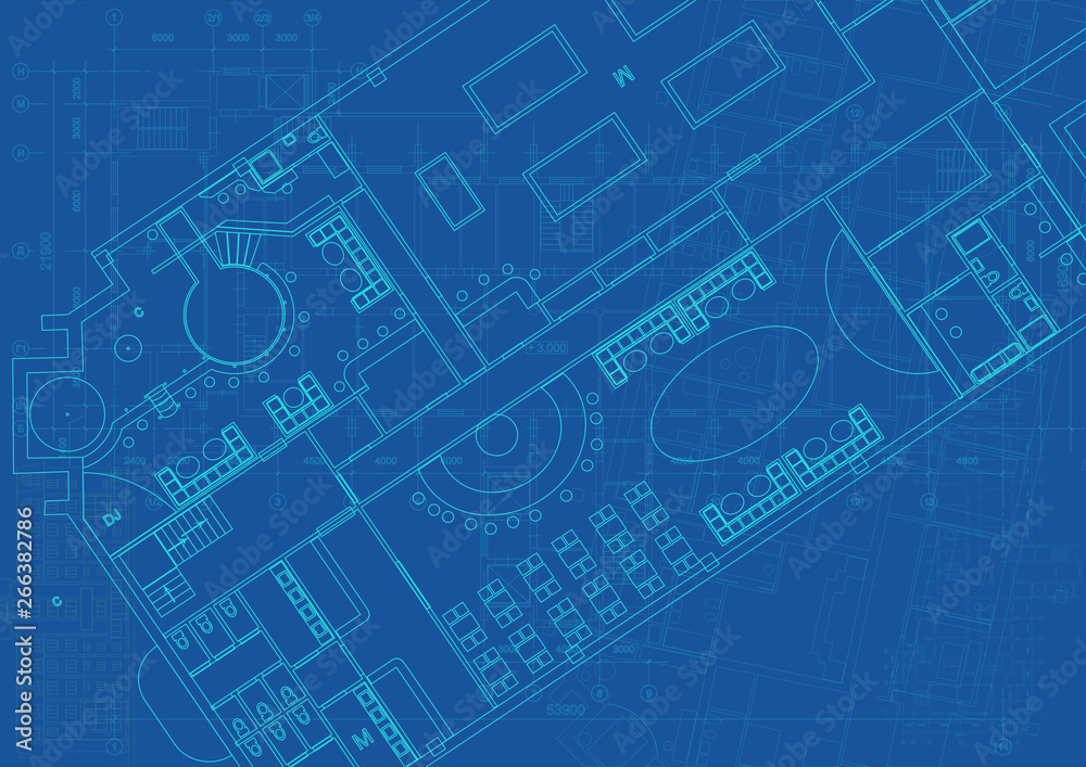 Architectural background with technical drawings. Blueprints plan texture. Drawing part of architectural project. Architectural background with technical drawings. Blueprints plan texture. Drawing part of architectural project.