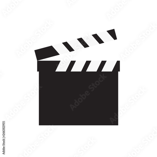 movie clapperboard icon- vector illustration