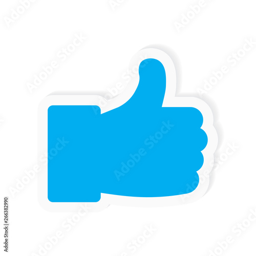 thumbs up, like icon- vector illustration