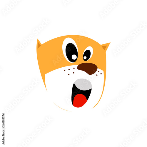  Emoticon Cat on a white Background with expression