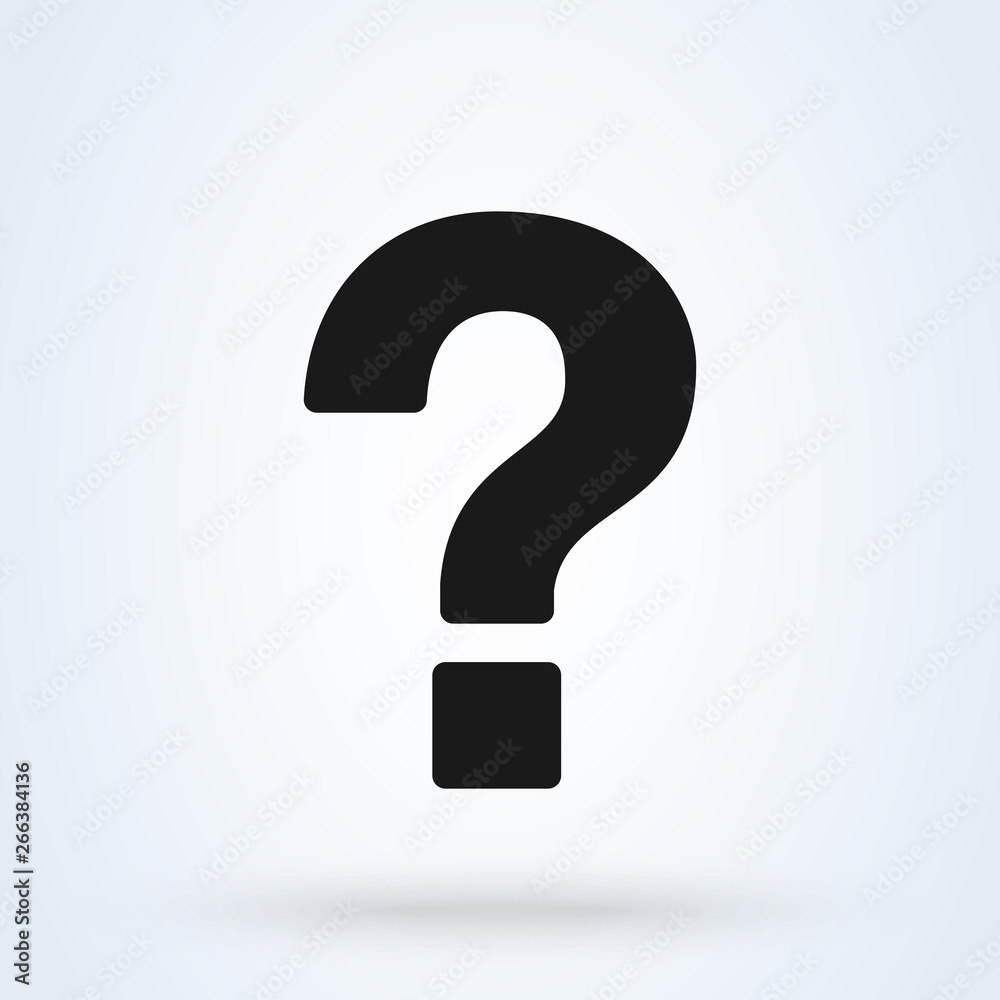 Question mark, Help symbol flat style. icon isolated on white background. Vector illustration Question mark, Help symbol flat style. icon isolated on white background. Vector illustration