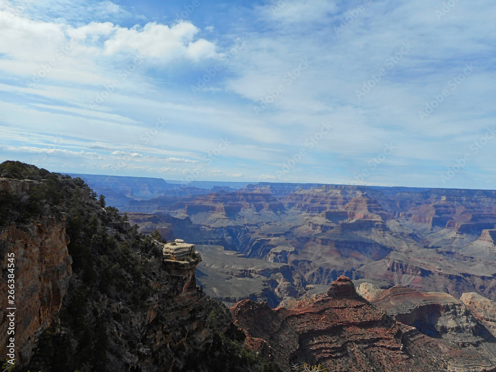 view to the rocks in the grand canyon