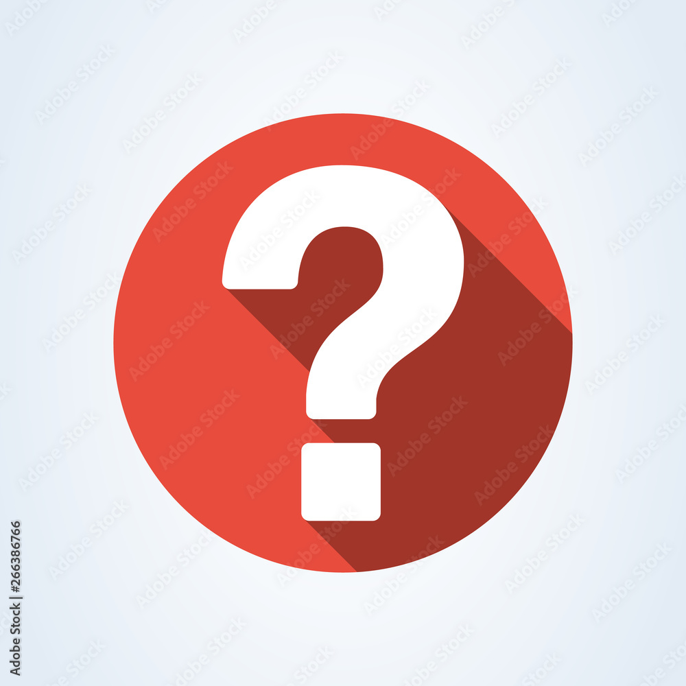 Question mark, Help symbol flat style. icon isolated on white background. illustration Question mark, Help symbol flat style. icon isolated on white background. illustration