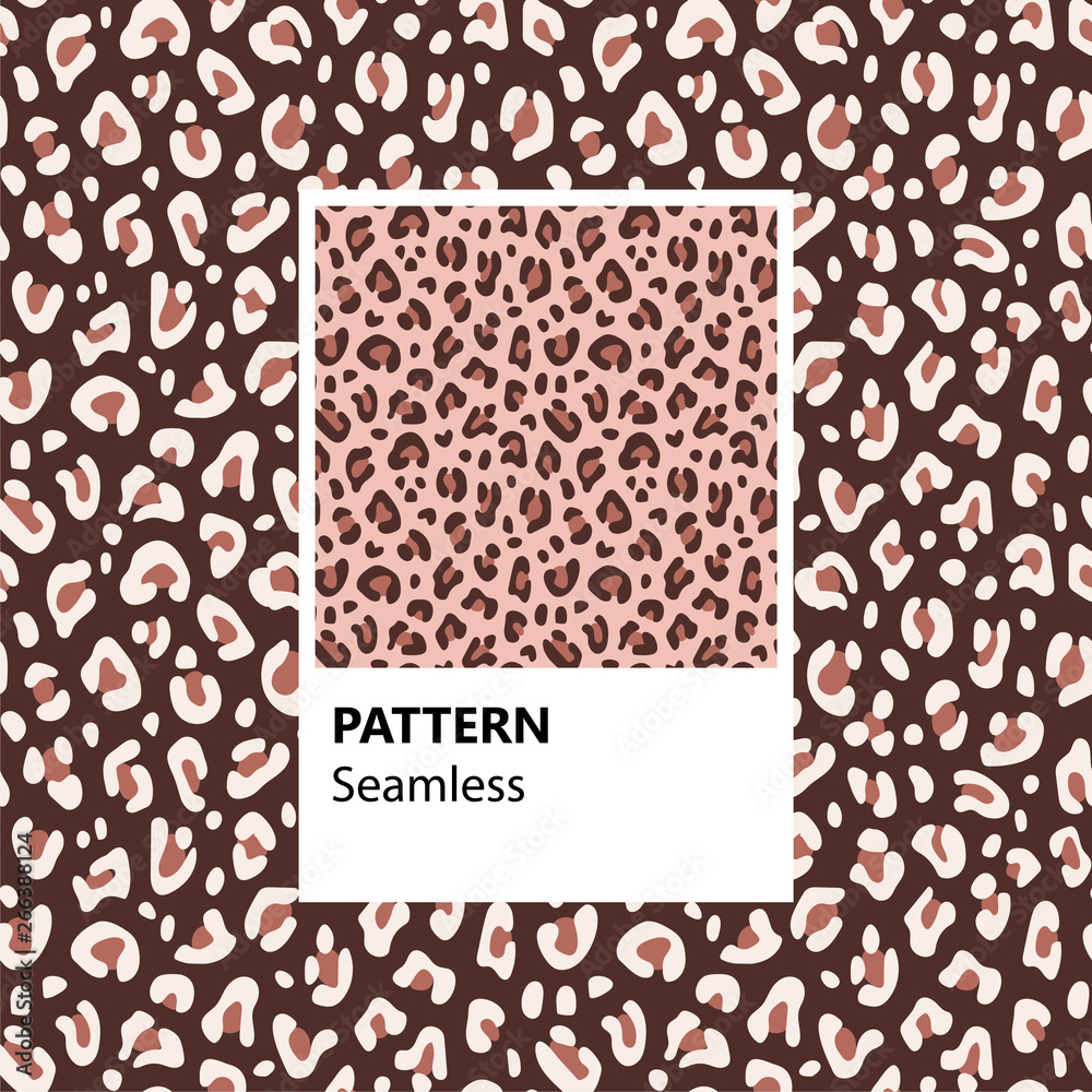 Leopard print. Vector illustration with seamless pattern. Leopard print. Vector illustration with seamless pattern.