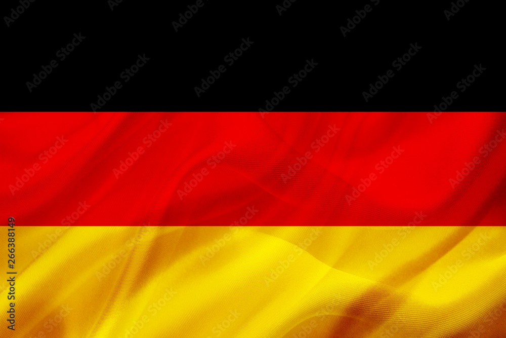 Germany country flag on silk or silky waving texture Germany country flag on silk or silky waving texture