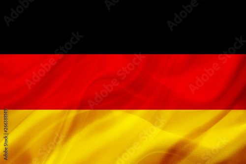 Germany country flag on silk or silky waving texture