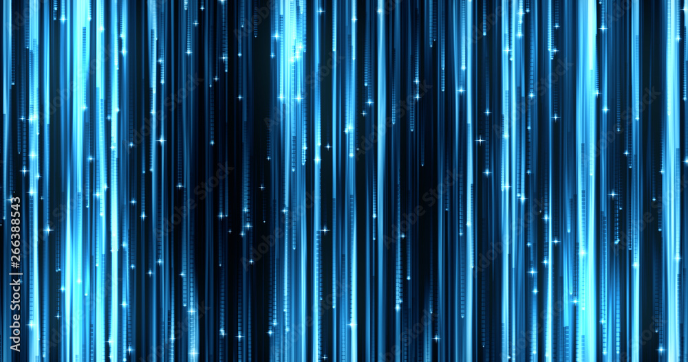 Blue Glittering Particle Streaks. Glowing line. 3D Illustration. Blue Glittering Particle Streaks. Glowing line. 3D Illustration.