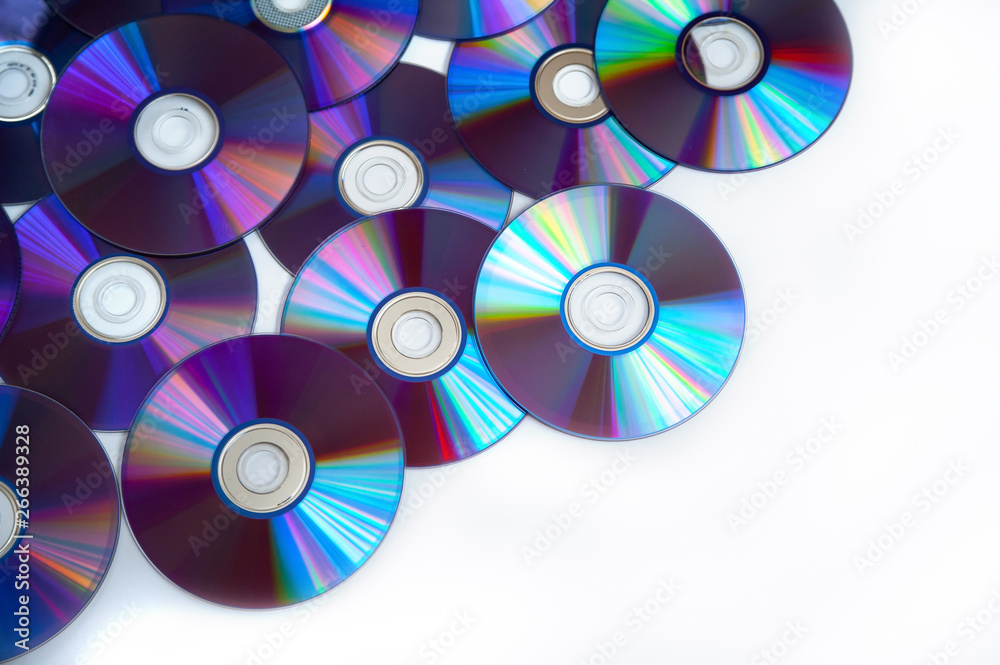 Bunch of cd discs on a white background Bunch of cd discs on a white background