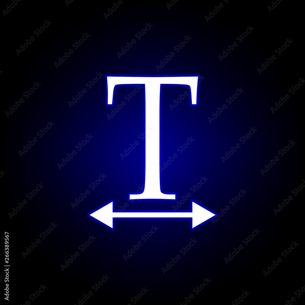 text horizontal icon in neon style. Can be used for web, logo, mobile app, UI, UX text horizontal icon in neon style. Can be used for web, logo, mobile app, UI, UX