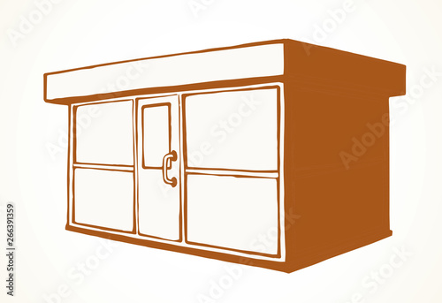 Shop stall. Vector drawing