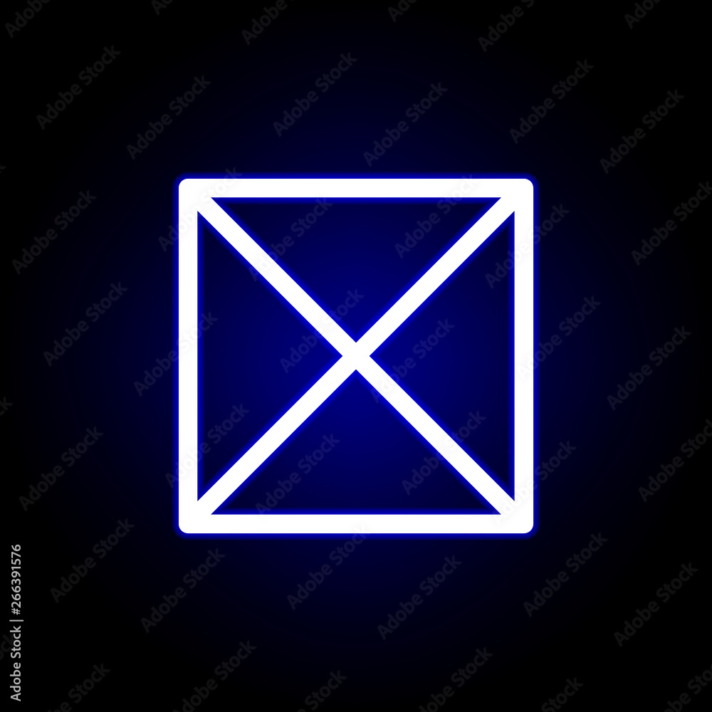 cross, delete icon in neon style. Can be used for web, logo, mobile app, UI, UX cross, delete icon in neon style. Can be used for web, logo, mobile app, UI, UX