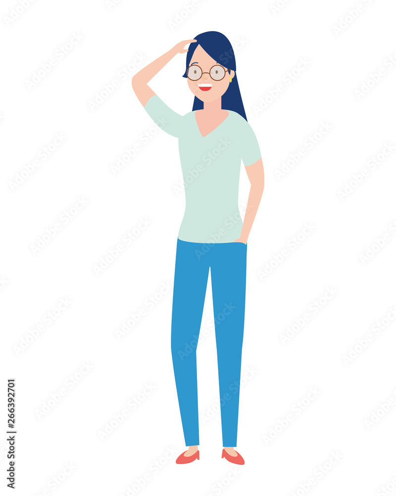 woman standing character woman standing character