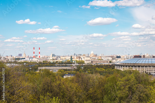 Canvas Print View from Vorobyevy gory, Moscow, Russia.