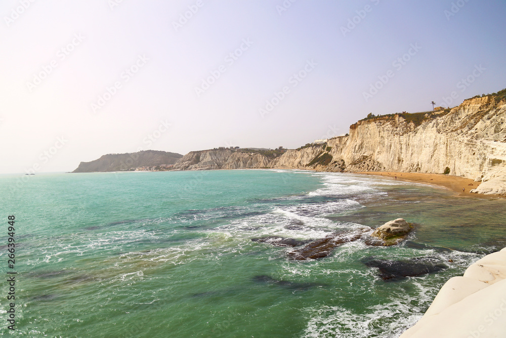 Naklejka premium Veduta dall'alto di una porzione di spiaggia