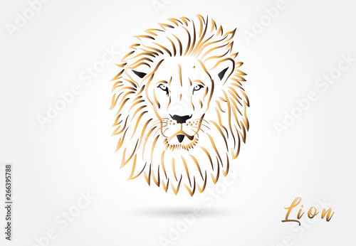 Lion head stylized logo