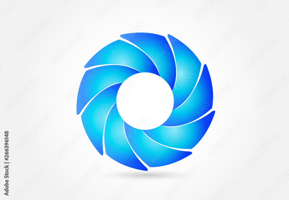 Blue logo abstract design Blue logo abstract design