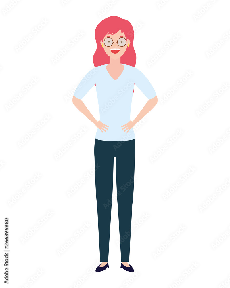 woman standing character woman standing character