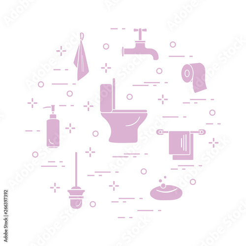 Accessories for toilet rooms and bathroom.