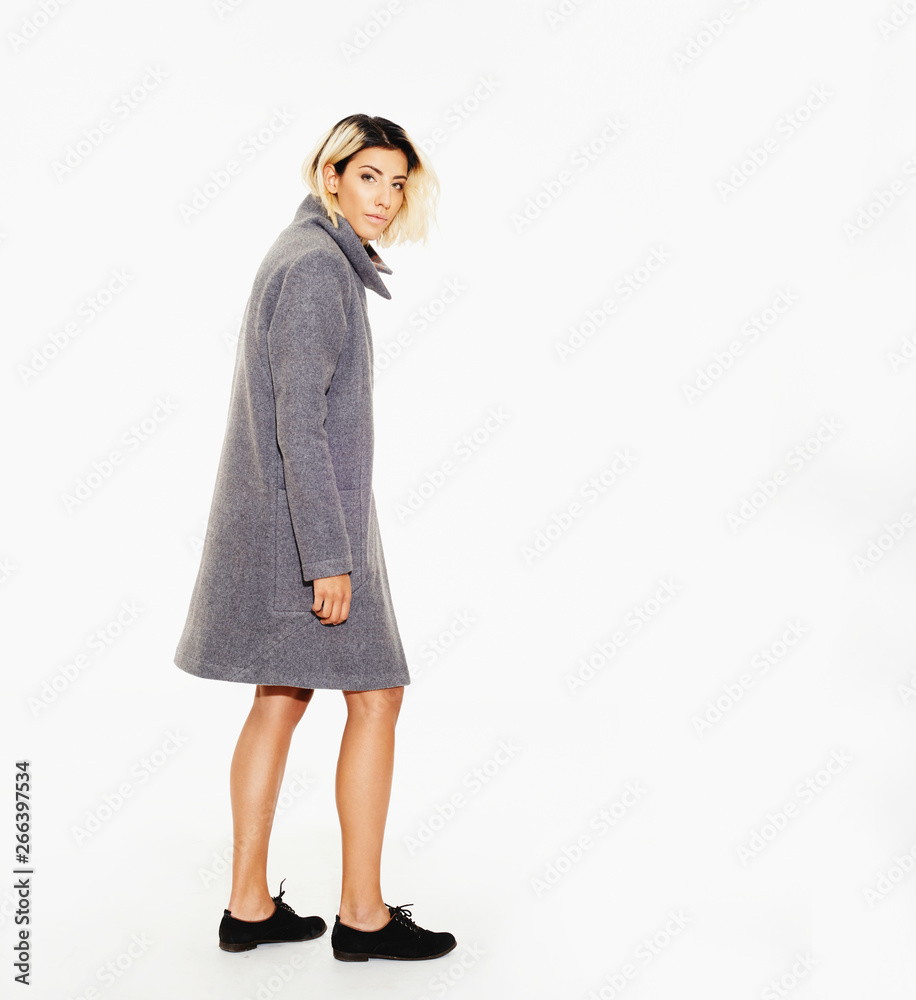 Fashion model posing in studio with warm cloths! Fashion model posing in studio with warm cloths!