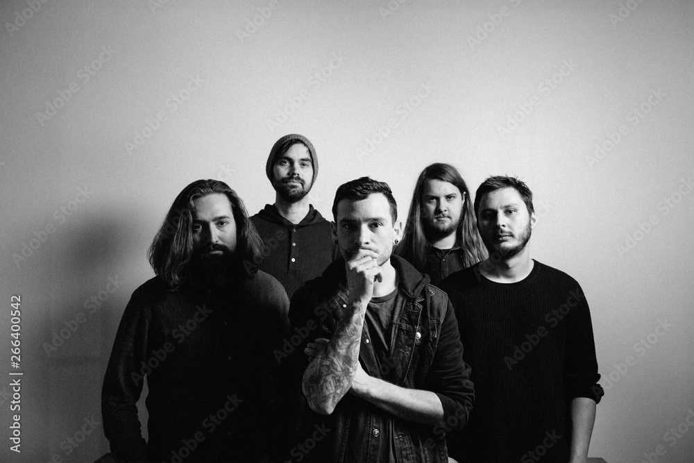 Five Member band on seamless background Five Member band on seamless background