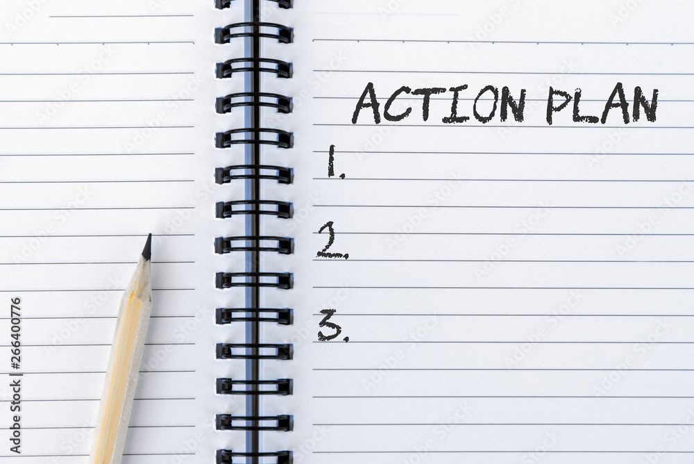 Action Plan list on notepad with pencil Action Plan list on notepad with pencil