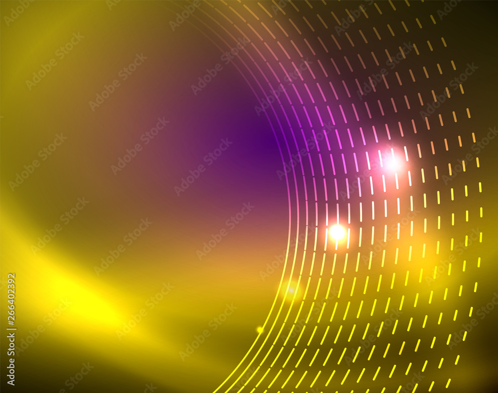Neon circles abstract background Neon circles abstract background