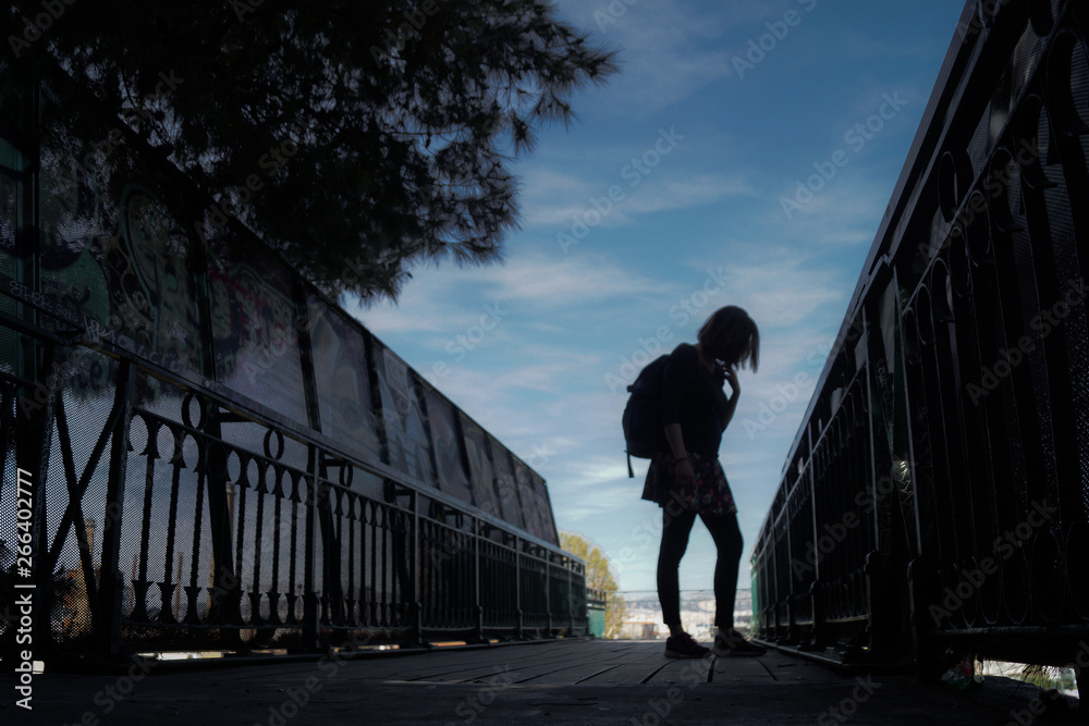 silhouette in athens