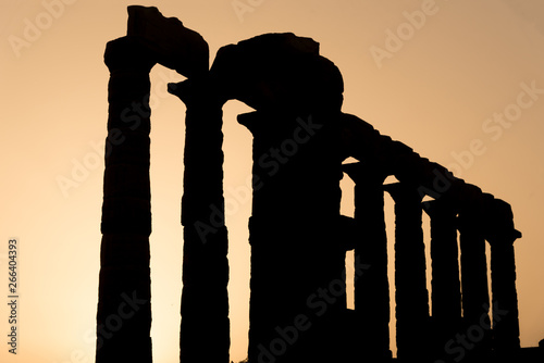 Temple of Poseidon on cape Sounion photo