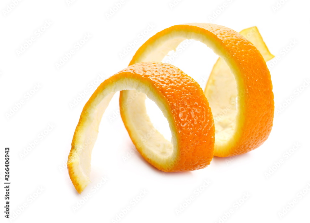 Orange peel isolated on white background Orange peel isolated on white background