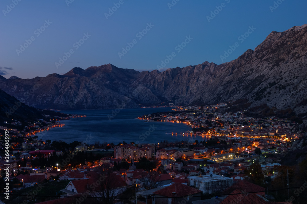 long exposure of kotor, montenegro