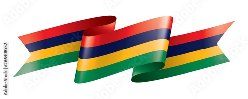 Mauritius flag, vector illustration on a white background photo