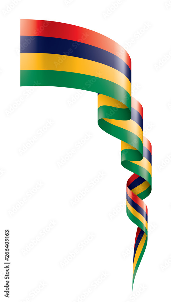 Mauritius flag, vector illustration on a white background Mauritius flag, vector illustration on a white background