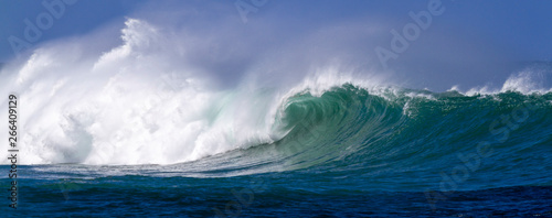 Fototapeta Naklejka Na Ścianę i Meble -  Beautiful Ocean wave panorama in Hawaii