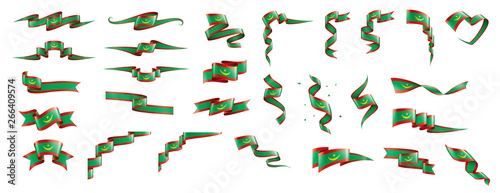 Mauritania flag, vector illustration on a white background