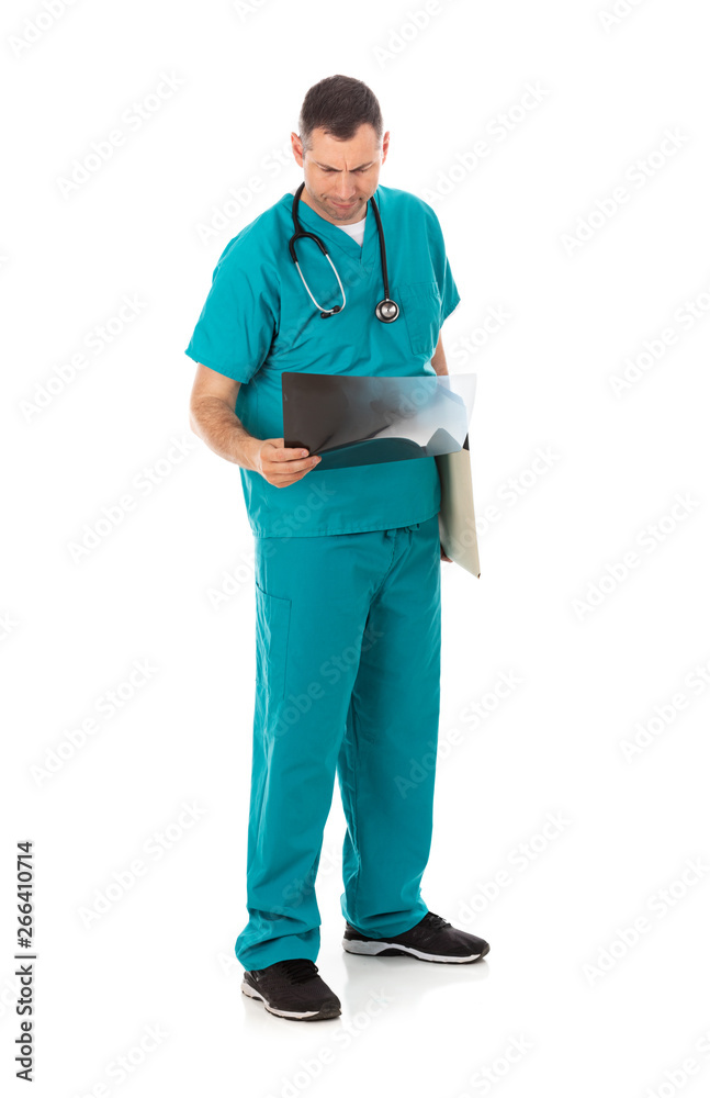Doctor: Checking Out A Patient's X-ray Results Doctor: Checking Out A Patient's X-ray Results