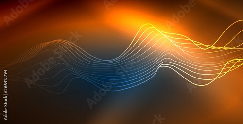Neon wave background