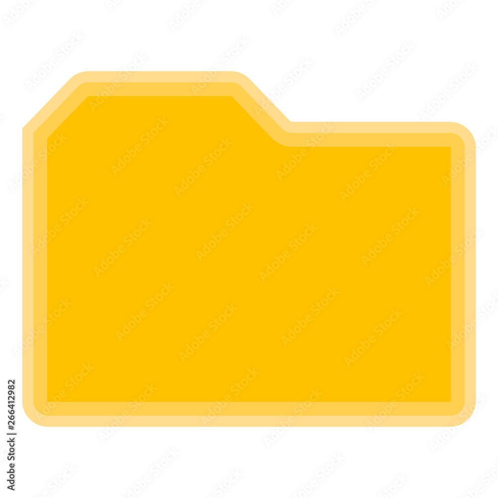 Isolated yellow folder symbol on white background - Vector Isolated yellow folder symbol on white background - Vector