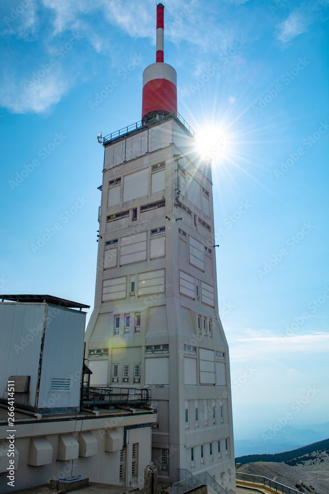 Top of Mont Ventoux, higher mountain in Provence, South of France, tourist and vacation destination Top of Mont Ventoux, higher mountain in Provence, South of France, tourist and vacation destination