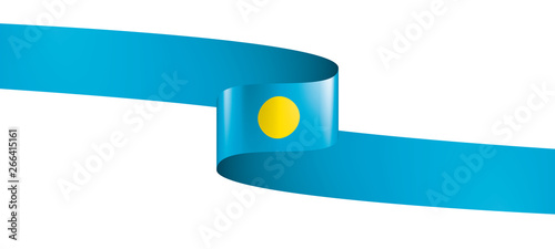 Palau flag, vector illustration on a white background