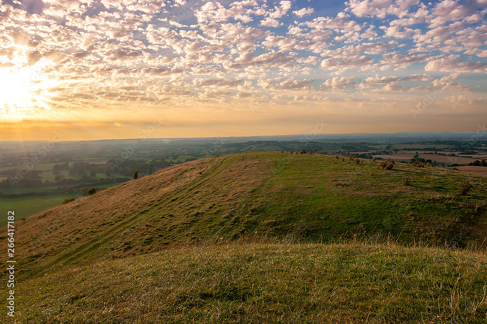 Sunset - view from Cley Hill - Warminster - Wiltshire Sunset - view from Cley Hill - Warminster - Wiltshire