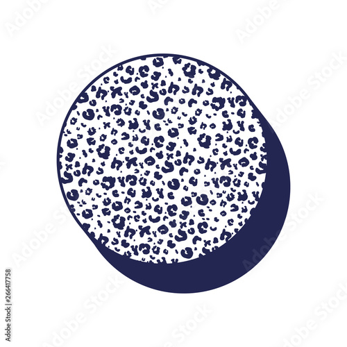 circle with animal print pattern ninetys style