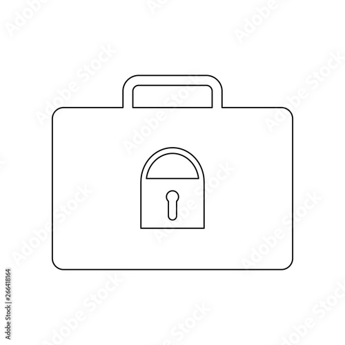 castle on a diplomat icon. Element of banking for mobile concept and web apps icon. Outline, thin line icon for website design and development, app development