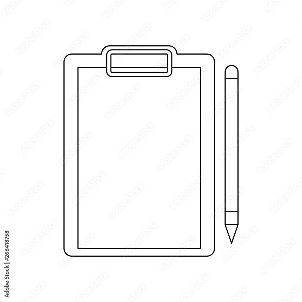 Paper folder with clip and pen icon. Element of banking for mobile concept and web apps icon. Outline, thin line icon for website design and development, app development Paper folder with clip and pen icon. Element of banking for mobile concept and web apps icon. Outline, thin line icon for website design and development, app development