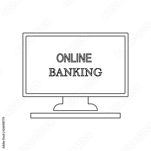 online banking icon. Element of banking for mobile concept and web apps icon. Outline, thin line icon for website design and development, app development