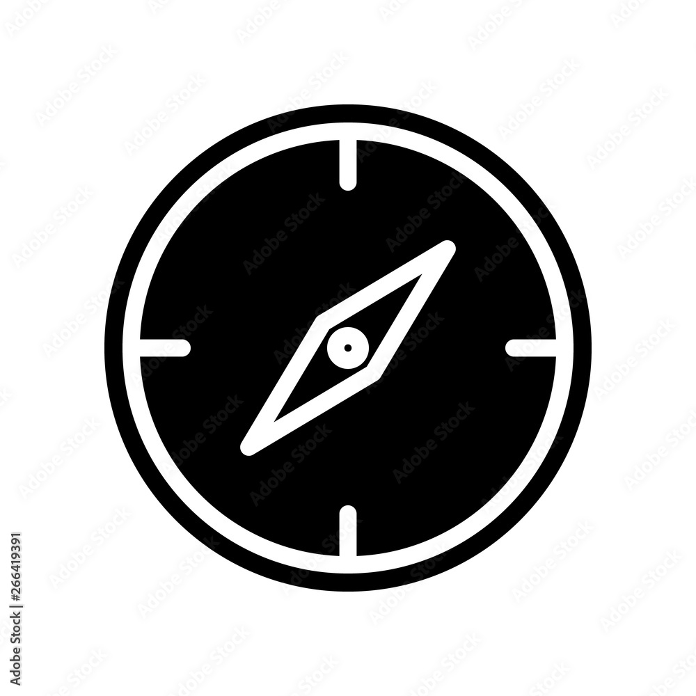 Online compass app logo design Royalty Free Vector Image