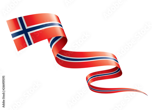Norway flag, vector illustration on a white background