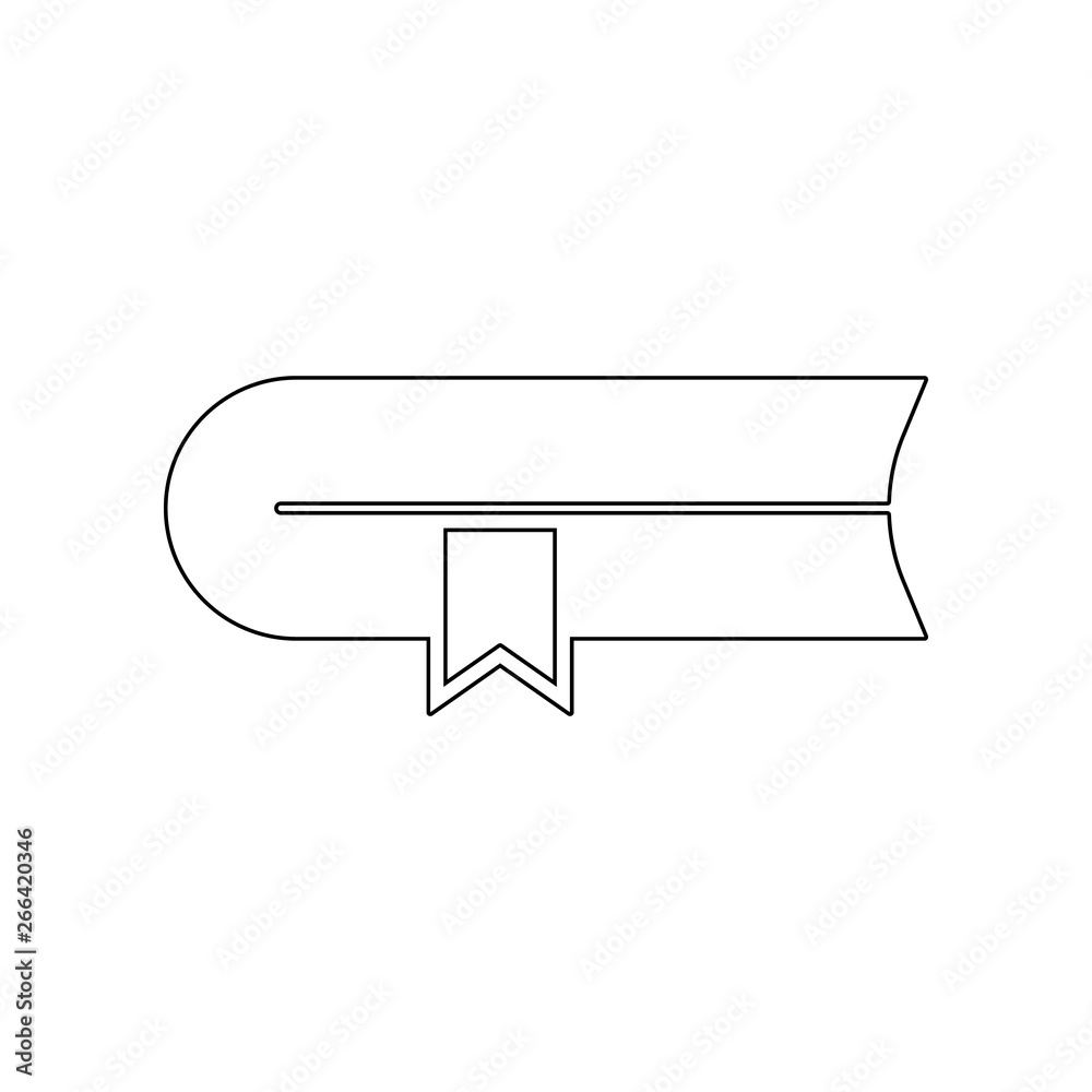book with a bookmark icon. Element of web for mobile concept and web apps icon. Outline, thin line icon for website design and development, app development book with a bookmark icon. Element of web for mobile concept and web apps icon. Outline, thin line icon for website design and development, app development