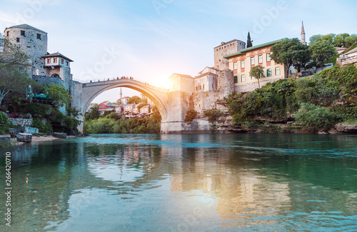 Old Bridge in Mostar in a beautiful day.Bosnia and Herzegovina © Novak